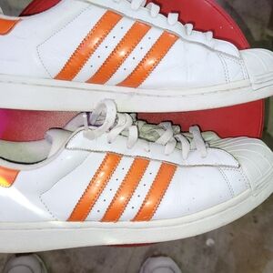 Adidas White and Orange Sneakers